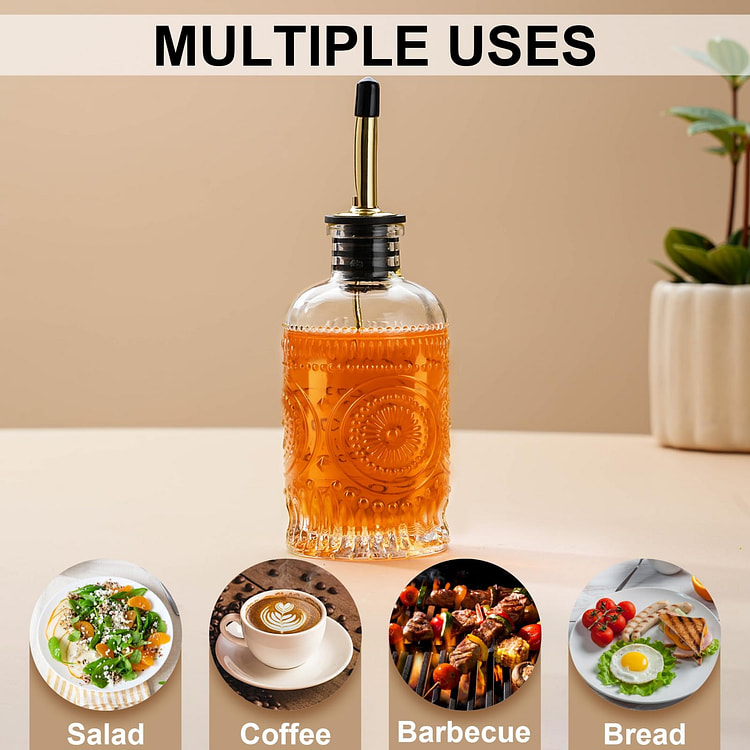 7 OZ Glass Coffee Syrup Dispenser Bottles