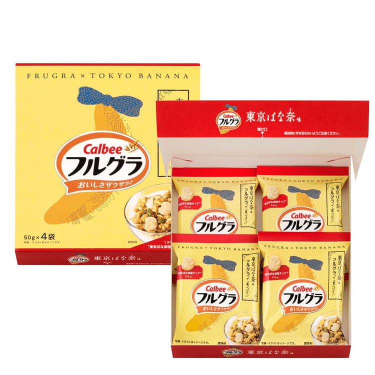 Tokyo Banana Fruit Cereal 4 Bags 1 box