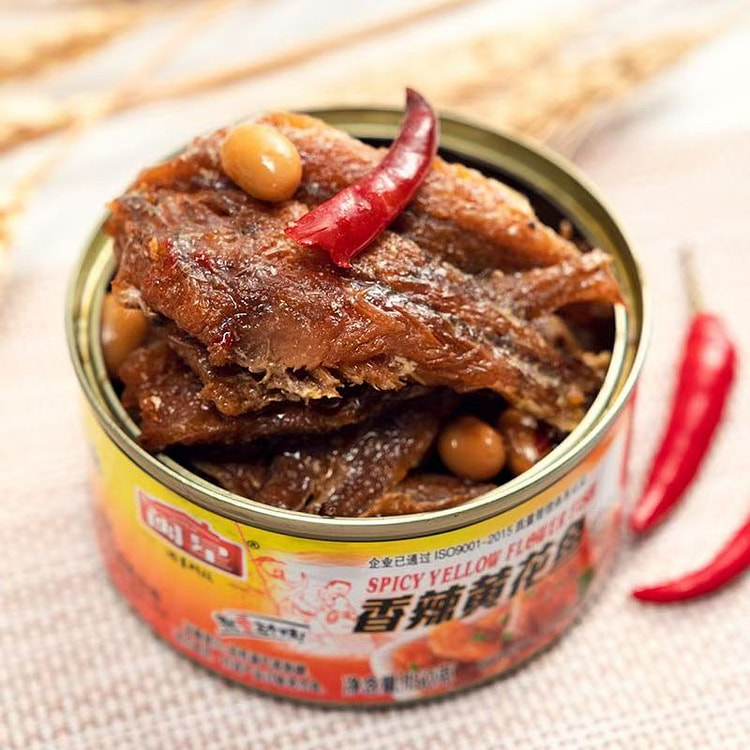 闽星黄花鱼罐头下饭菜香辣150克1罐