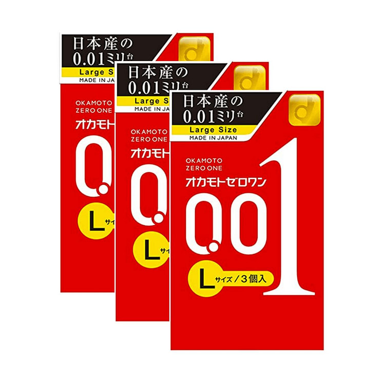 冈本 001(大码)3只装 三盒 1 份