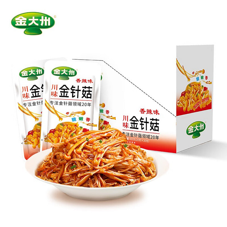 金大州 香辣金针菇20g*20小包/盒装