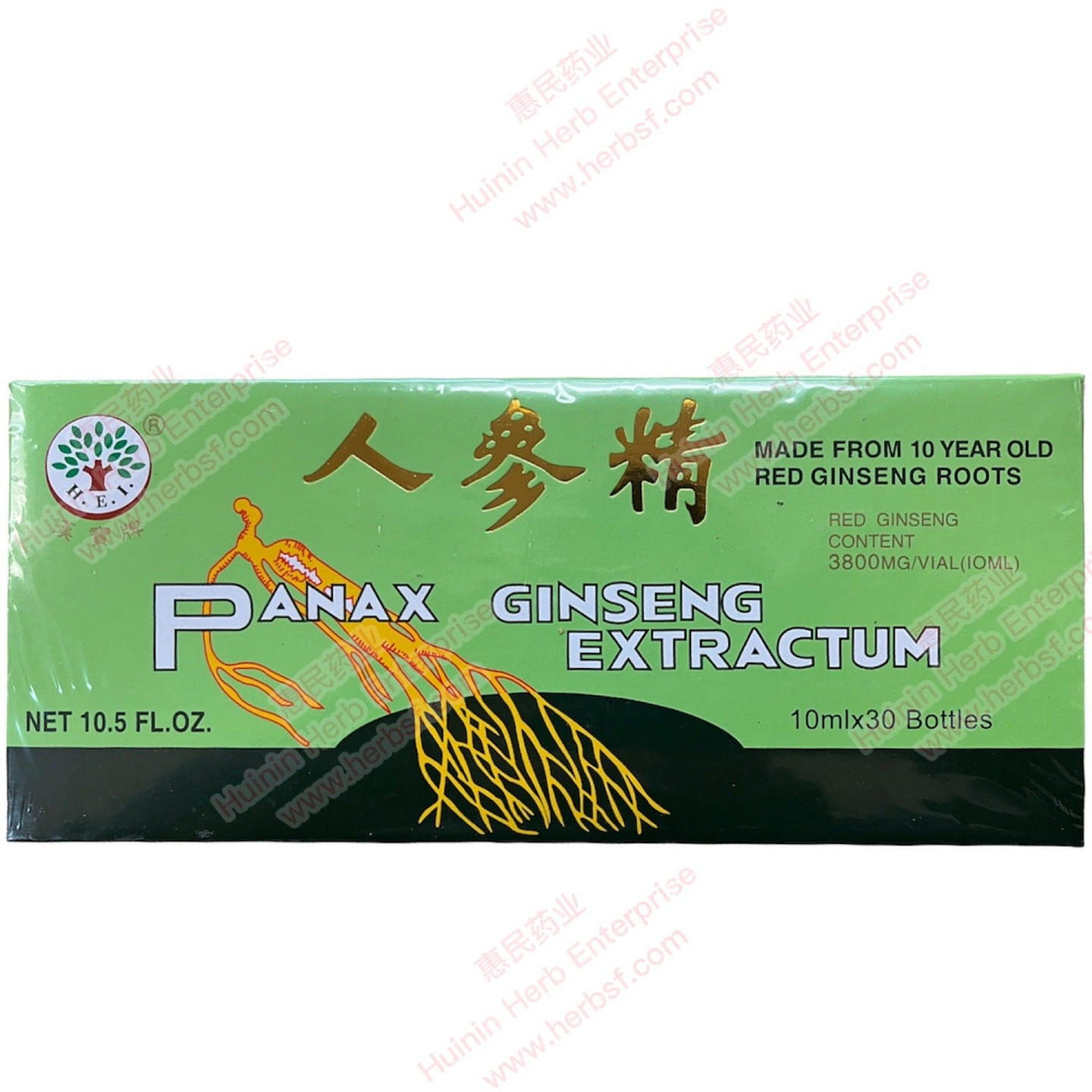 H.E.I. Red Ginseng Panax Ginseng Extractum Drink 30vialsX10ml 1 each