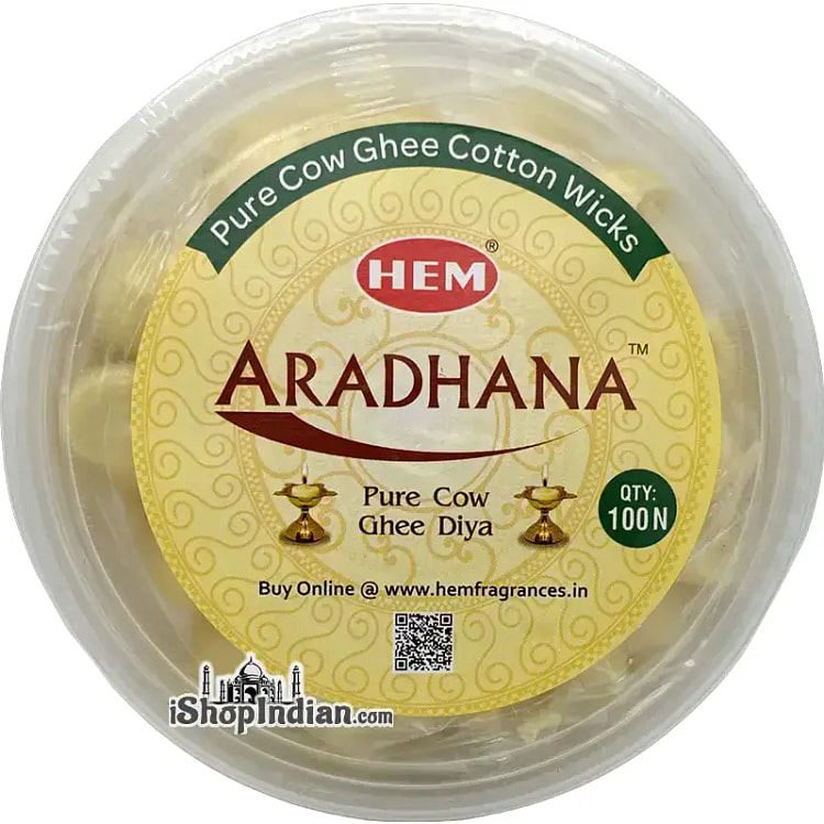 Hem Aradhana Pure Cow Ghee Diya - 100 ct