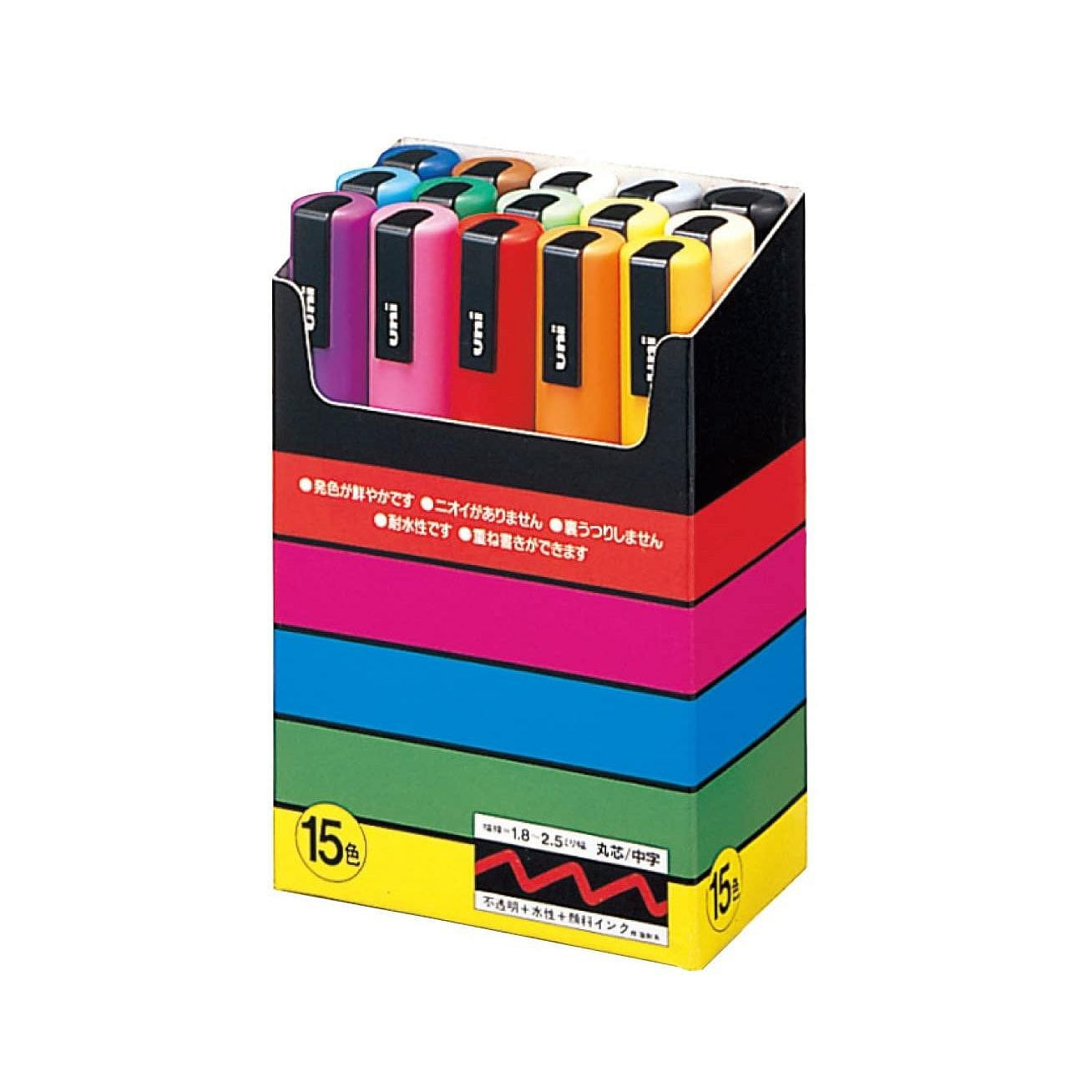 Posca Paint Marker Medium Point 15 Colors 1 each
