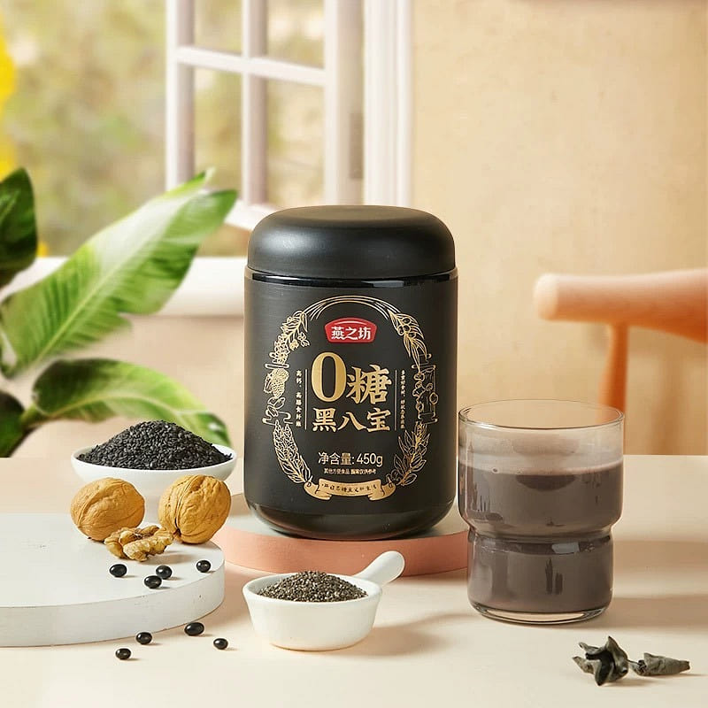 Yanzhifang zero sugar Black Eight treasures 450/ can 450 g