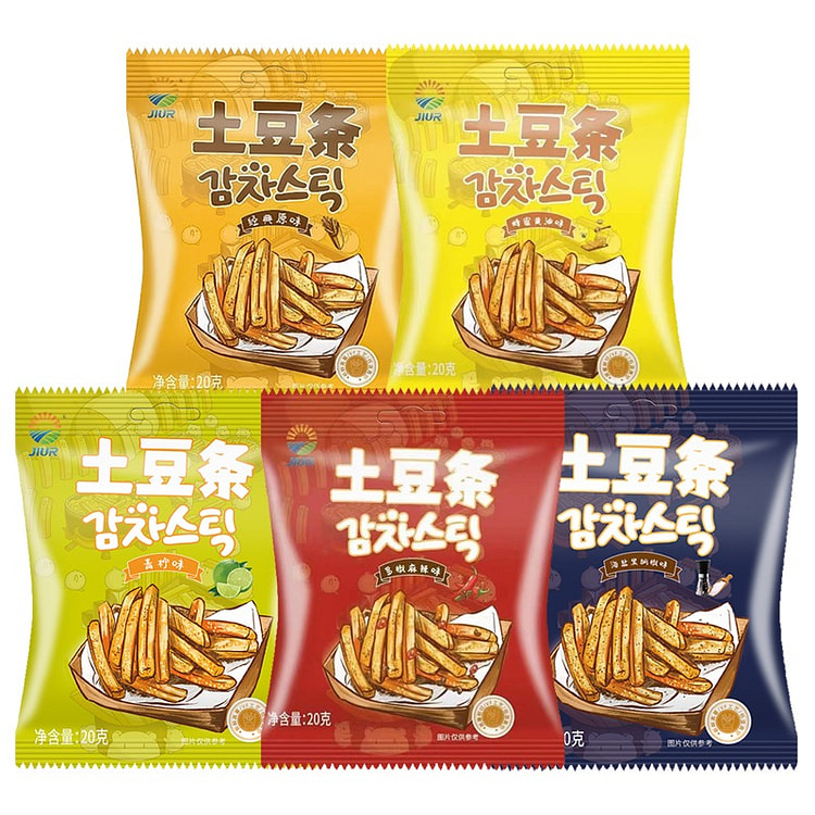JIUR オリジナルカットポテトチップス 5つの味 20g*5