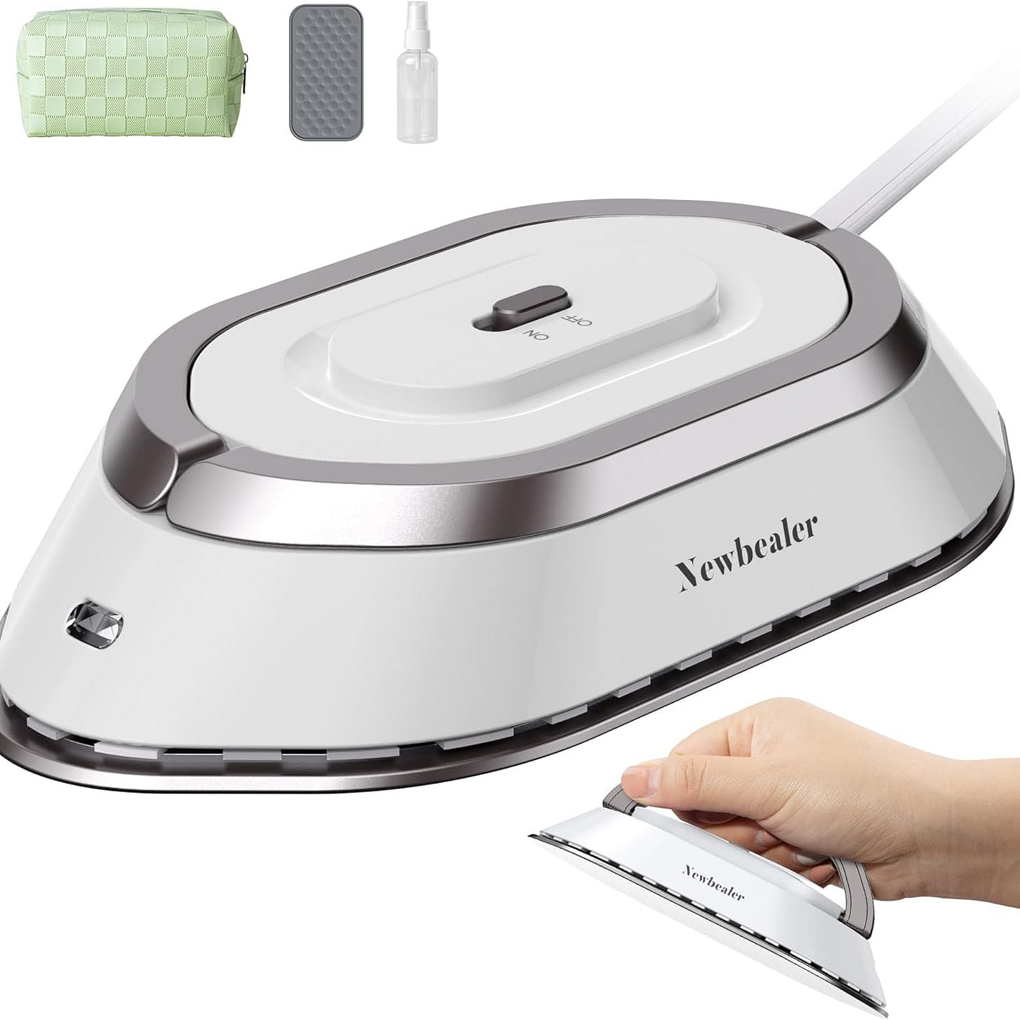Travel Iron with Global Voltage, 100-240V (Silver) 1 count