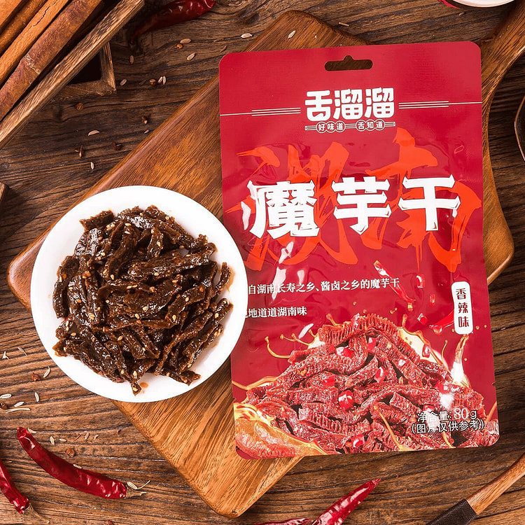 舌溜溜魔芋干香辣味80g*1袋 80 克