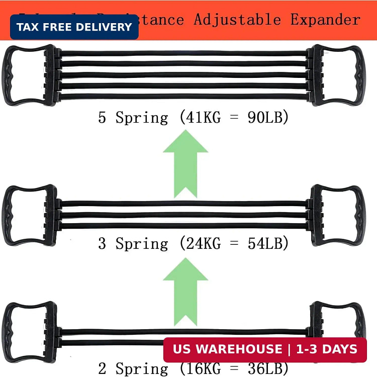 胸部扩张器，阻力训练器，弹簧 1 盒