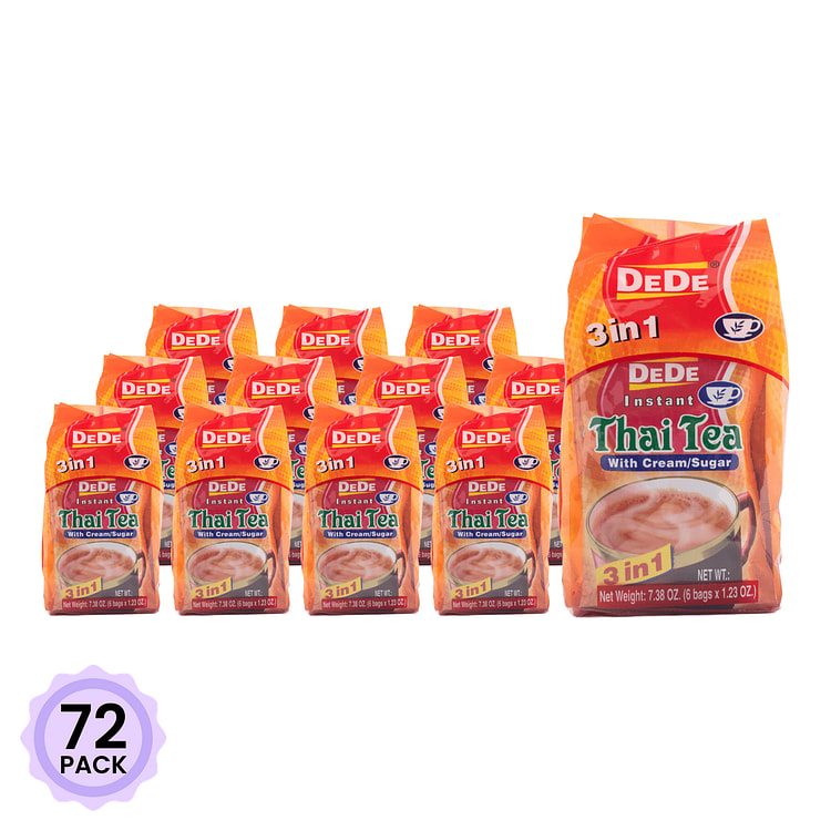 DeDe 三合一泰式奶茶冲剂 1.23 盎司*72 包