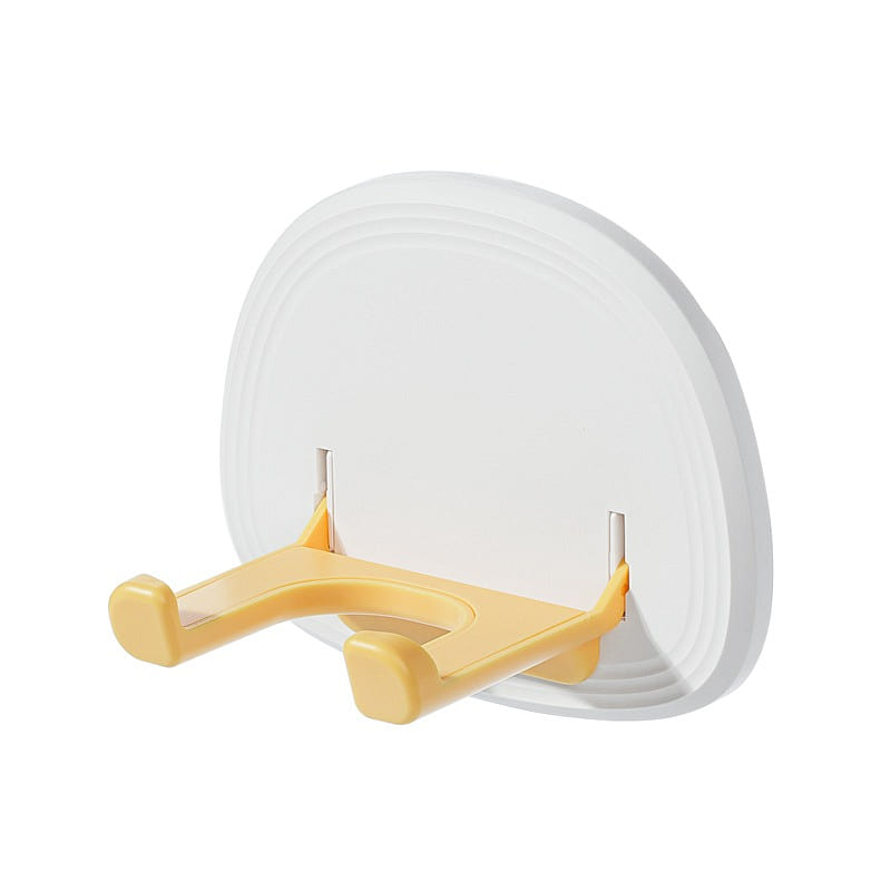 Hair dryer rack Simple folding Hole-free blow dryer storage shelf Elegant White 1 count