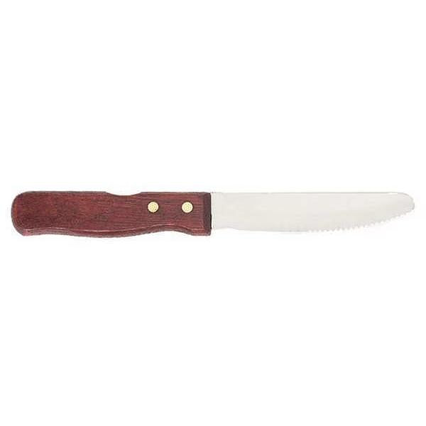 Steak Knife, 5 in. L, Wood Handle, PK12 2 lb