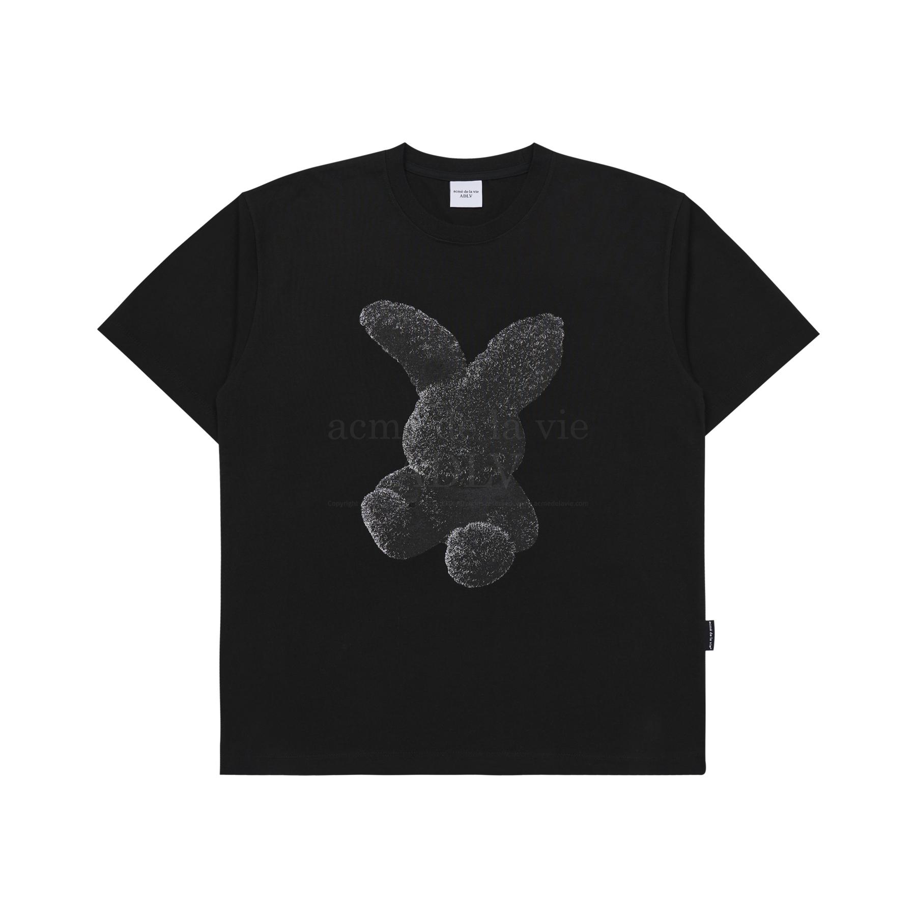 【ADLV】 NEWSPAPER RABBIT SHORT SLEEVE T-SHIRT / 追跡付 ADLV - Fuzzy Rabbit Short Sleeve T-Shirt - Weee!