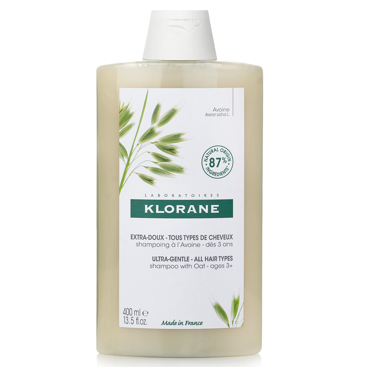 Klorane Shampoo With Oat (Ultra Gentle All Hair Types) 400ml/13.5oz 400 ml