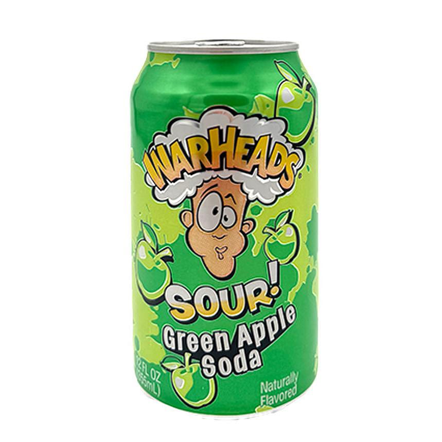 Warheads Sour Green Apple Soda 12 oz Can 1 each