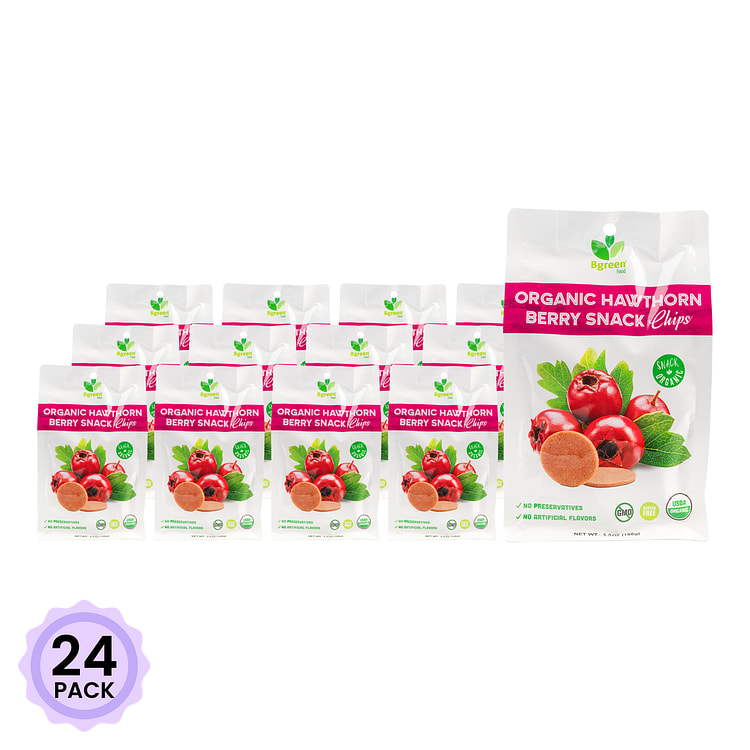 Big Green 天然山査子チップス 100 グラム*24 パック