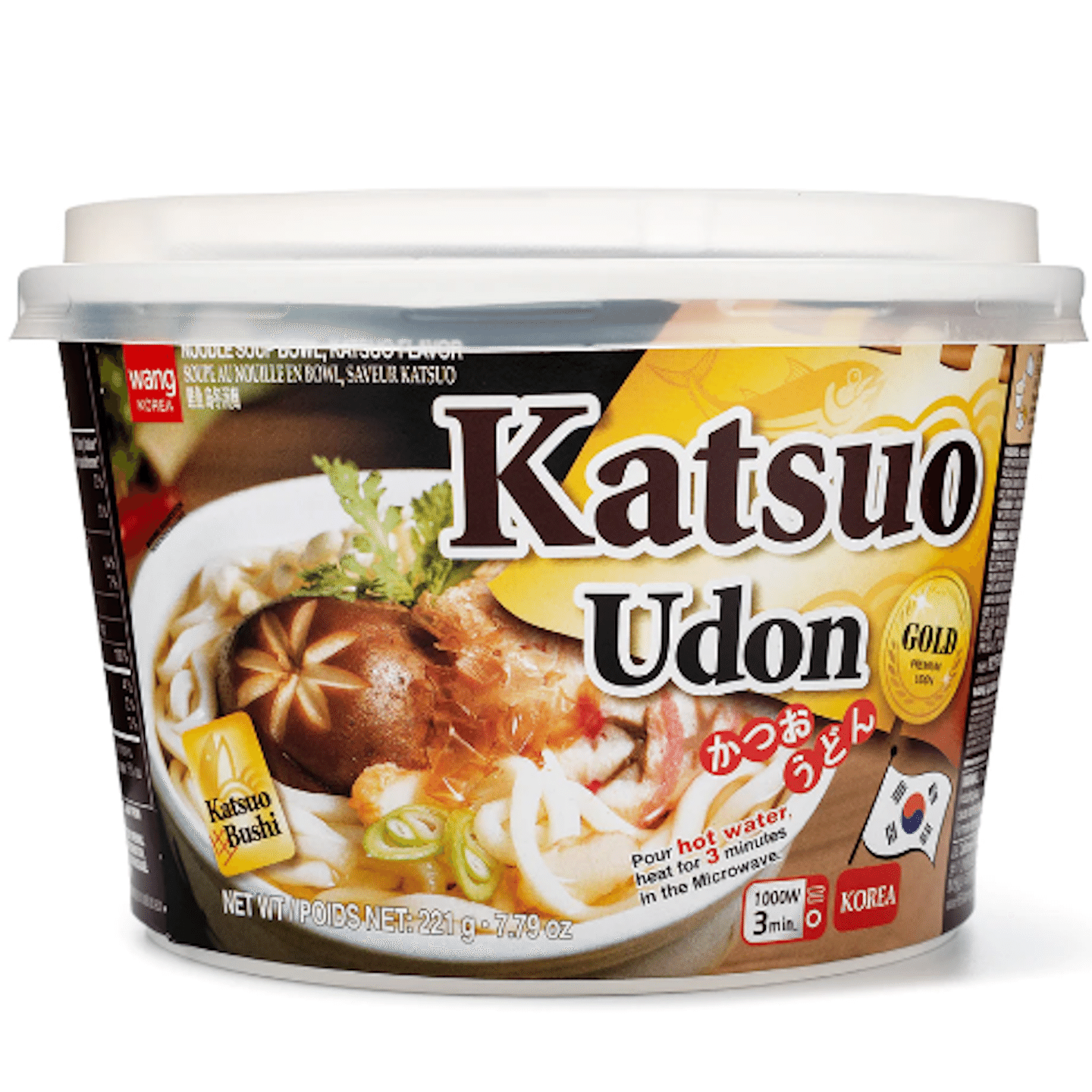 Wang Korea かつお即席うどん丼 221g 1 份