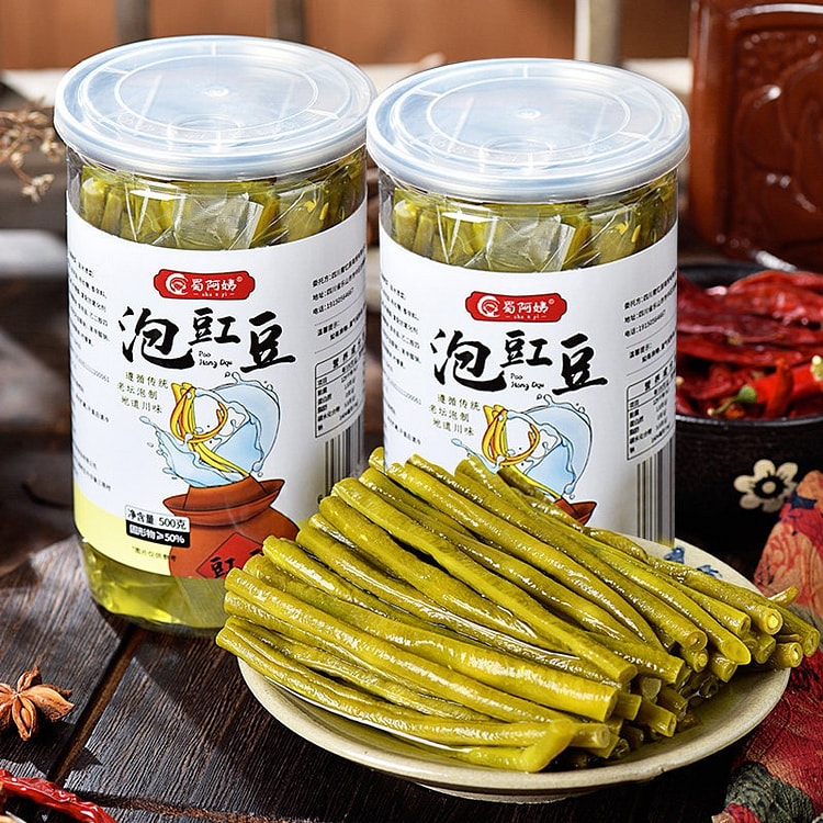 Aunt Shu Authentic Sichuan Pickled Cowpeas, 1 Jar 500 g