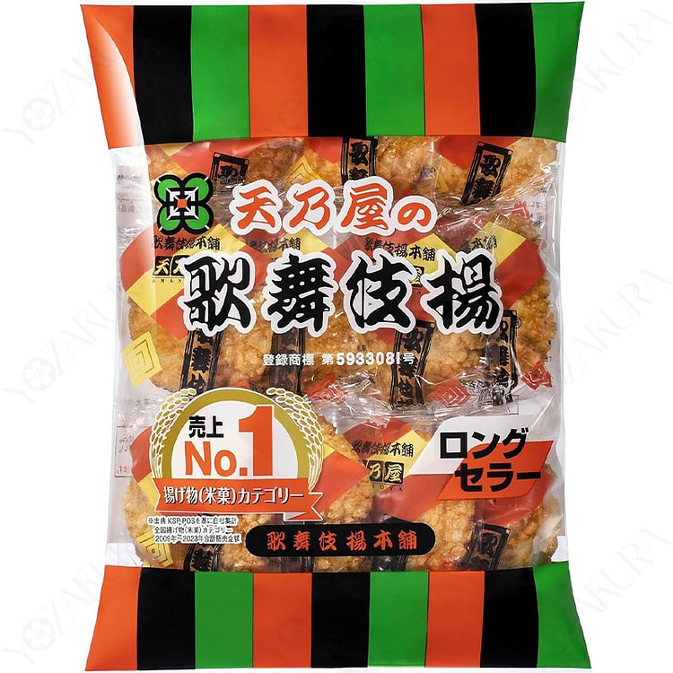 天乃屋 歌舞伎炸仙贝 酱油味 11枚 145g
