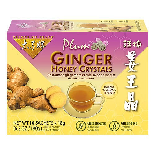 Prince of Peace Instant Plum Ginger Honey Crystals, 10 sachets 1 box