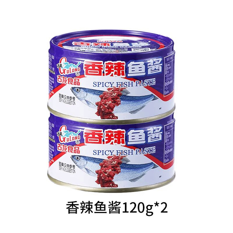 古龙 美味鱼酱罐头海鲜水产120g*2罐 240 克