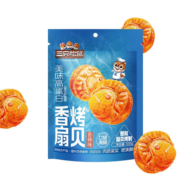 三只松鼠香烤扇贝100g*1袋 100 克