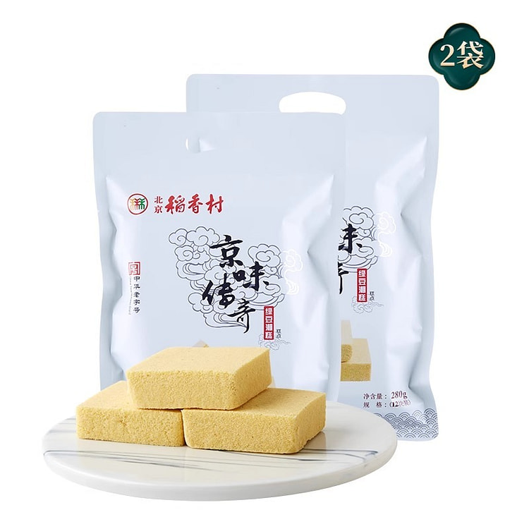 三禾北京稻香村 中式糕点绿豆潮糕 小吃零食