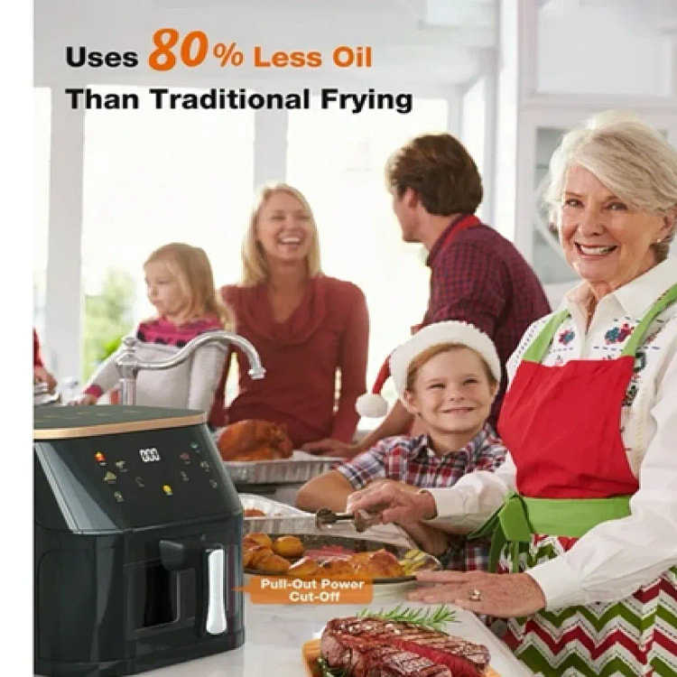 Suodoka 10Qt Air Fryer, 450 Degrees Fahrenheit, 6 1 pack