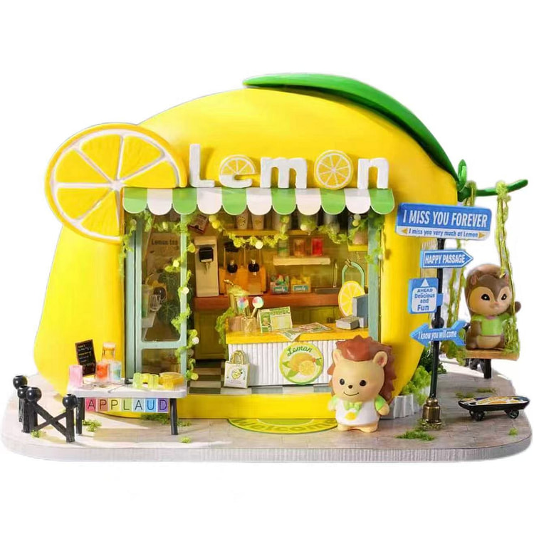 DIY Miniature scene Town Series - Lemon Drink Shop 1 count