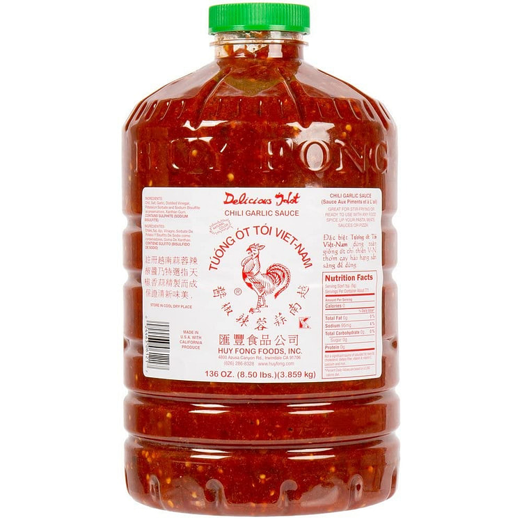 Huy Fong Chili Garlic Sauce, 8.50 Pound 136 Ounce 8.5 lb