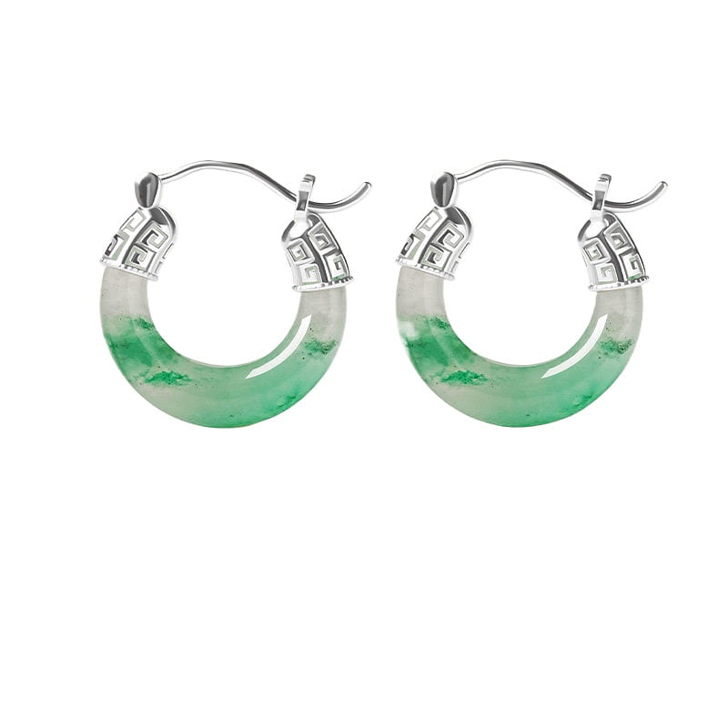 Jade Earrings African Emerald Earrings 21 * 23mm 1 box
