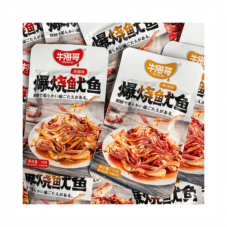 牛海哥鱿鱼烧烤味15g*10袋铁板鱿鱼零食小吃 150 克