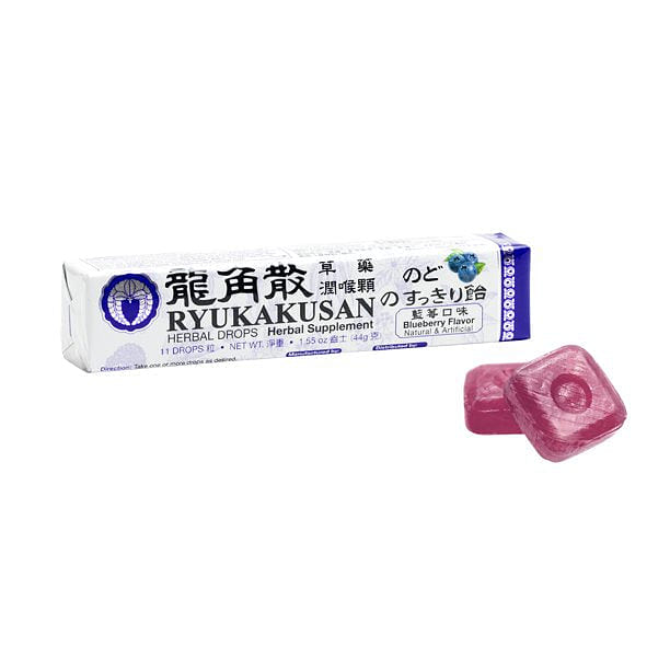 RYUKAKUSAN HERBAL DROPS – BLUEBERRY FLAVOR (STICK) 1 each