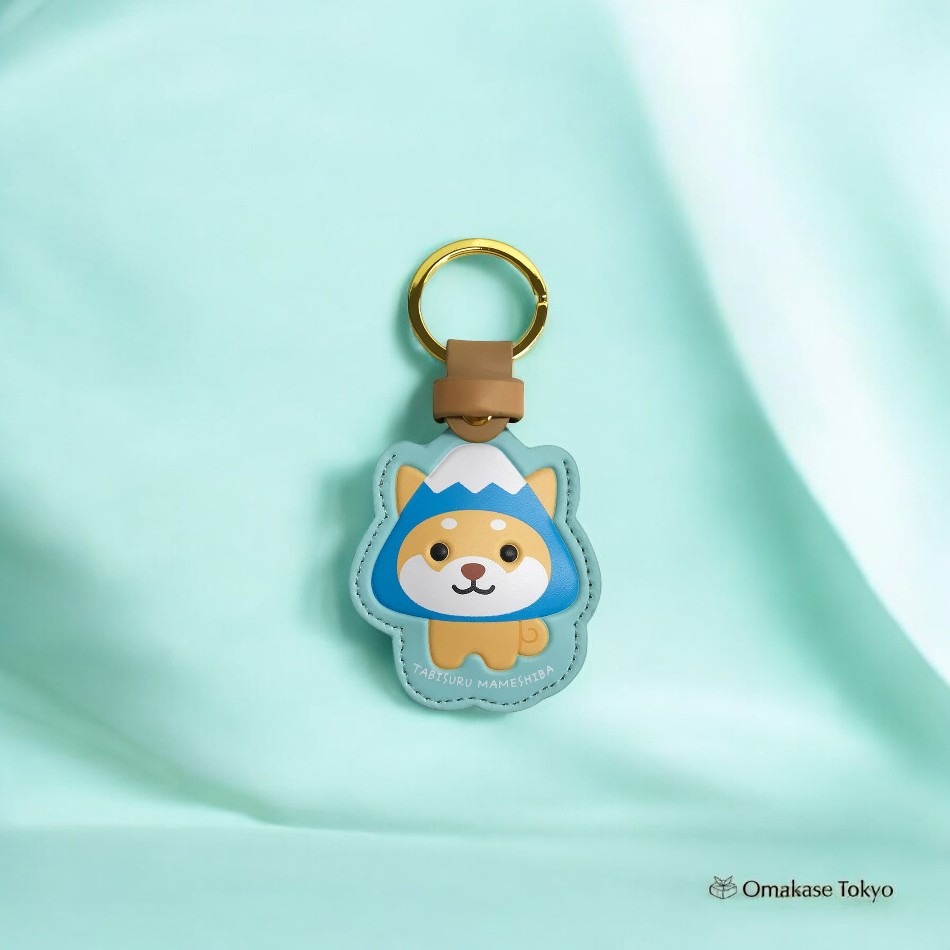LamPlanning Leather Case Key Ring Mt. Fuji Blue 30 g