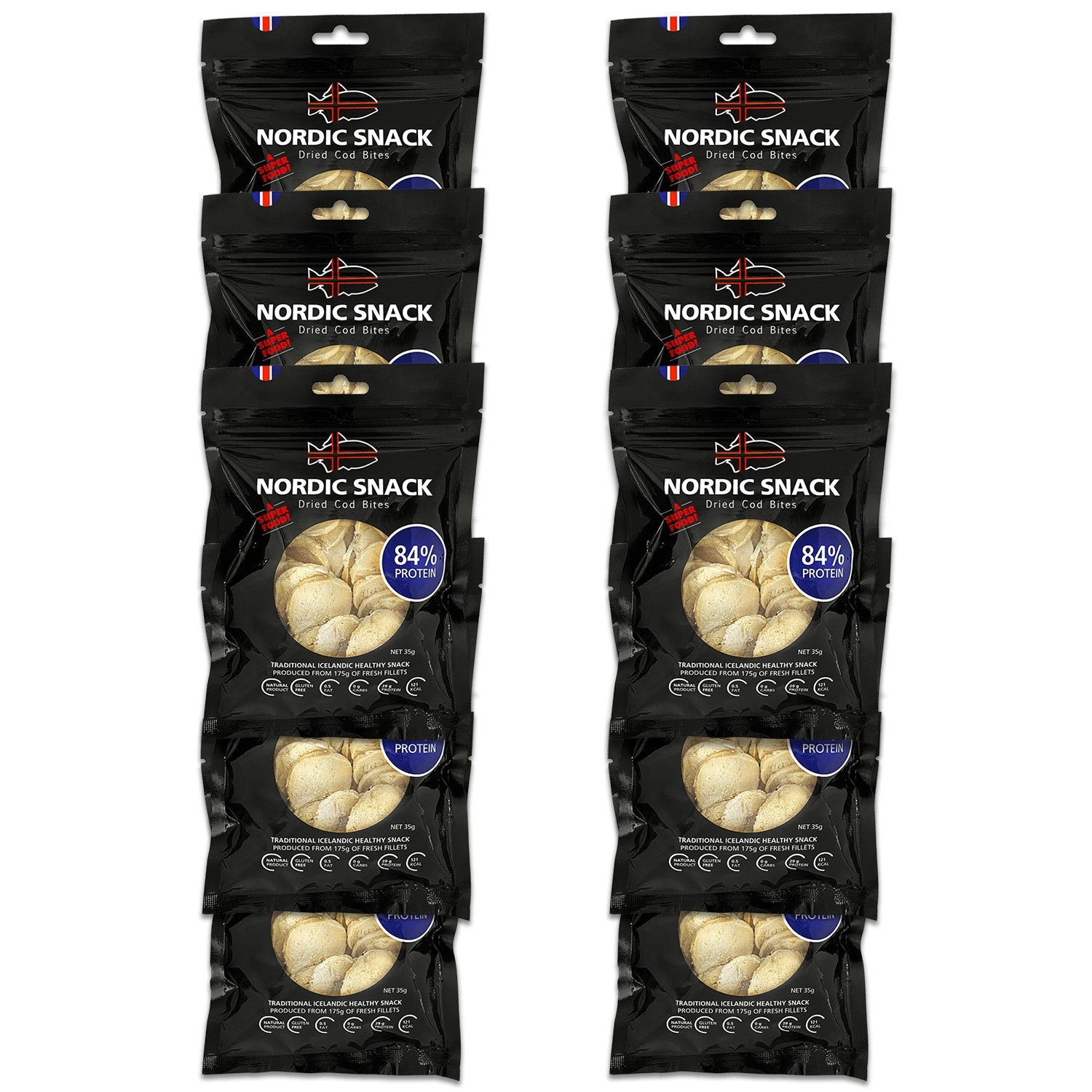 Dried Cod Bites, Nordic Snack (35g) 10 pack 1 份