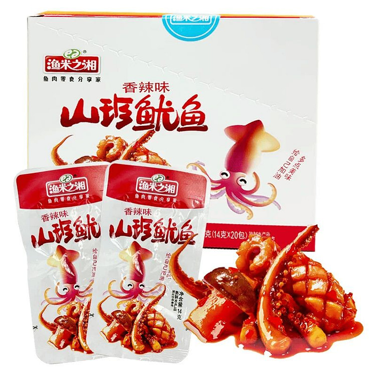Xiangshan Delicacy Squid 14g*1 Pack Spicy Flavor 14 g (min 5)