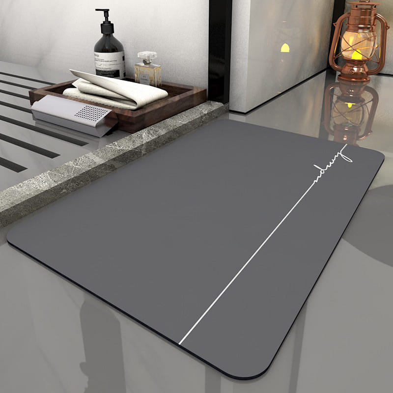 Super Absorbent Diatom Mud Bath Mat Non-Slip Quick Drying,maldengrey 60*40 1 each