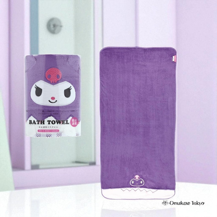 Skater Sanrio 浴巾 Kuromi 250 克