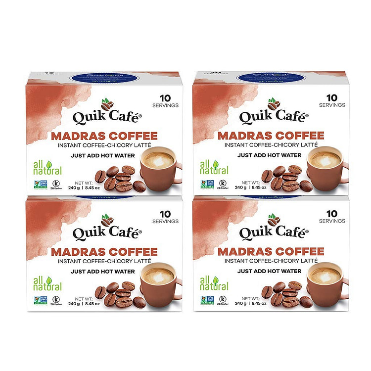 Quik Cafe 马德拉斯咖啡 10 块装 4 盒