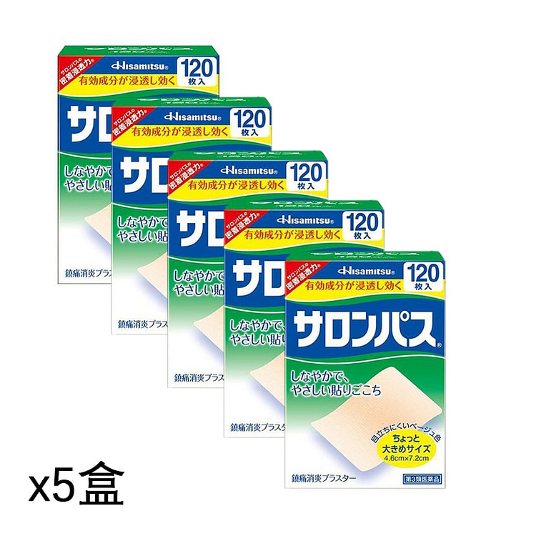 HISAMITSU 撒隆巴斯膏药贴 120枚×5盒