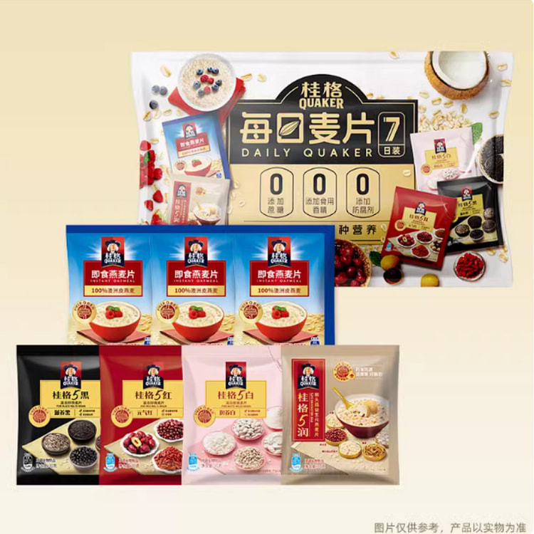 桂格每日麦片营养早餐七日装即食麦片225*1袋