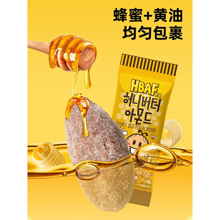 韩国进口芭蜂蜂蜜黄油扁桃仁210g6袋 210 克