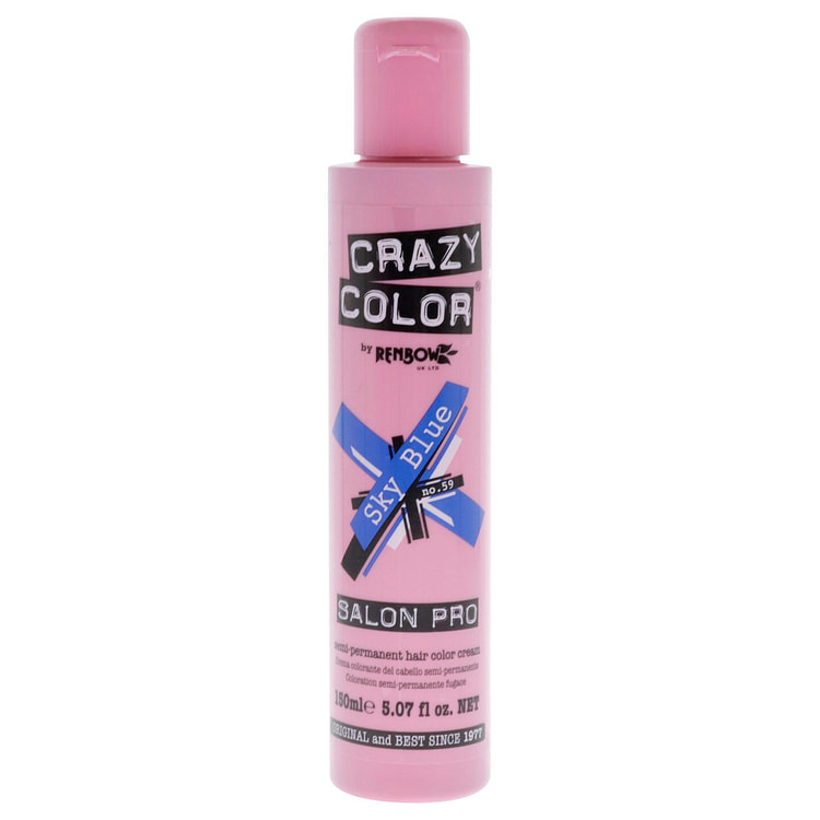 Crazy Color Salon Pro 세미 퍼머넌트 헤어 컬러 - 여성용 Crazy Color 59 스카이 블루 - 5.07 oz 헤