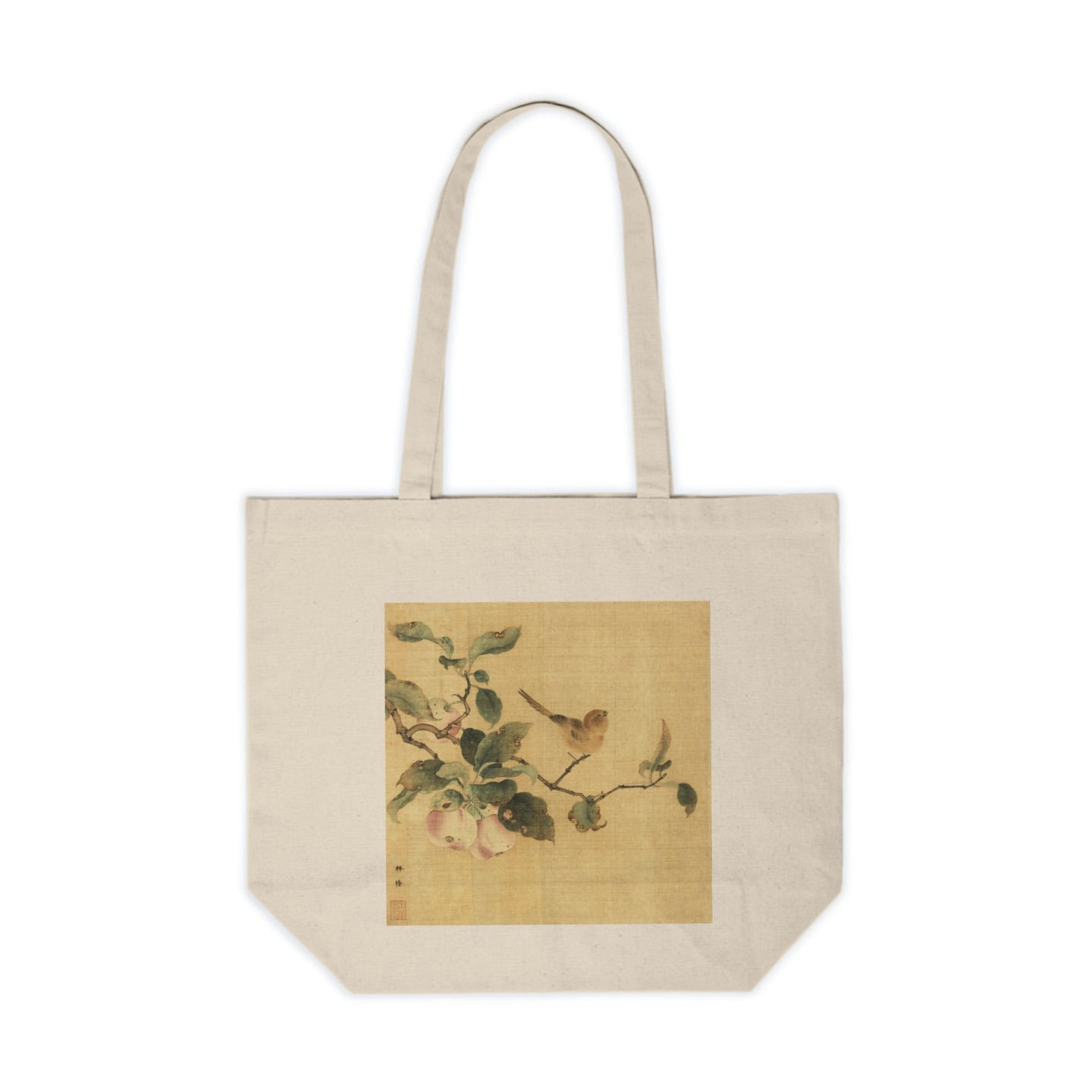 Fruits and Bird – Cotton Canvas Tote Bag 18 x 15 1 count