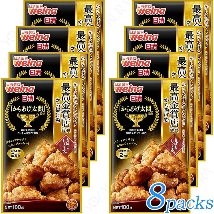 日清 炸鸡粉 酱油味 100克 × 8包