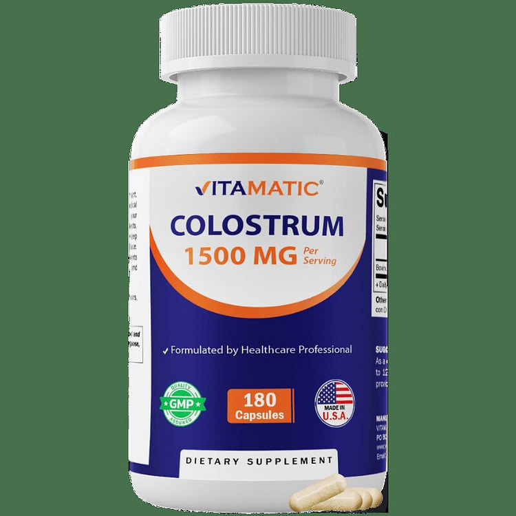 Vitamatic Bovine Colostrum Supplement 1500-180 cap