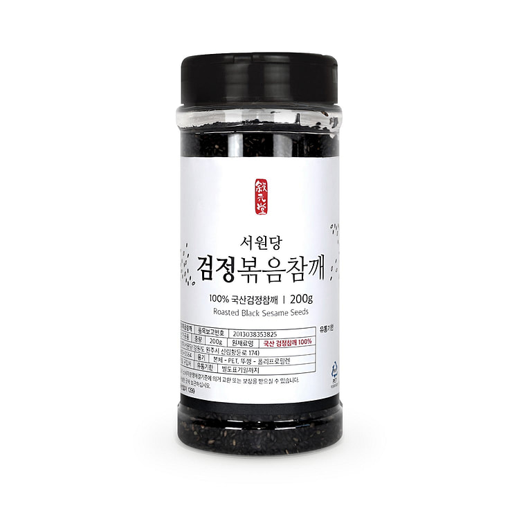 Seowondang 烤黑芝麻 - 200克