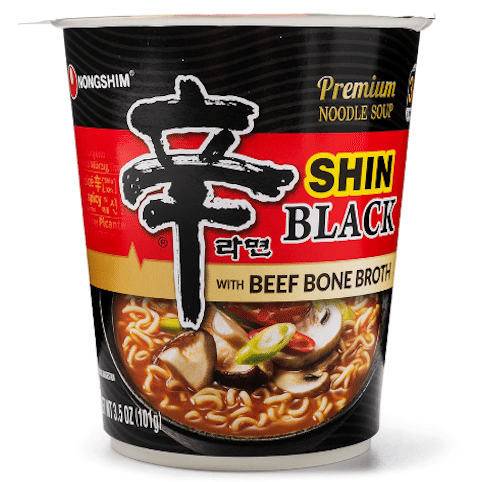 Nongshim Shin Black Premium Noodle Soup, Cup 1 count 1 each
