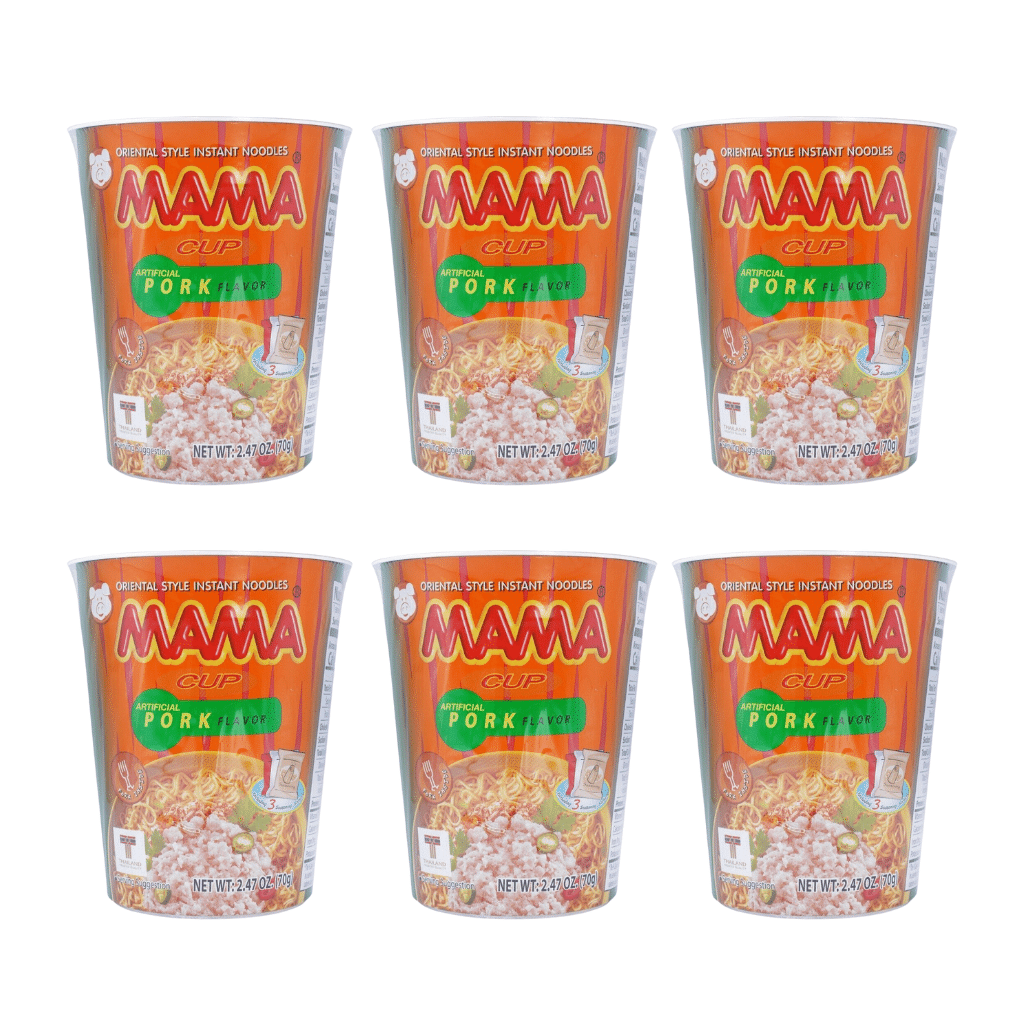 Mama Cup Artificial Pork Flavor pack of 6 1 each