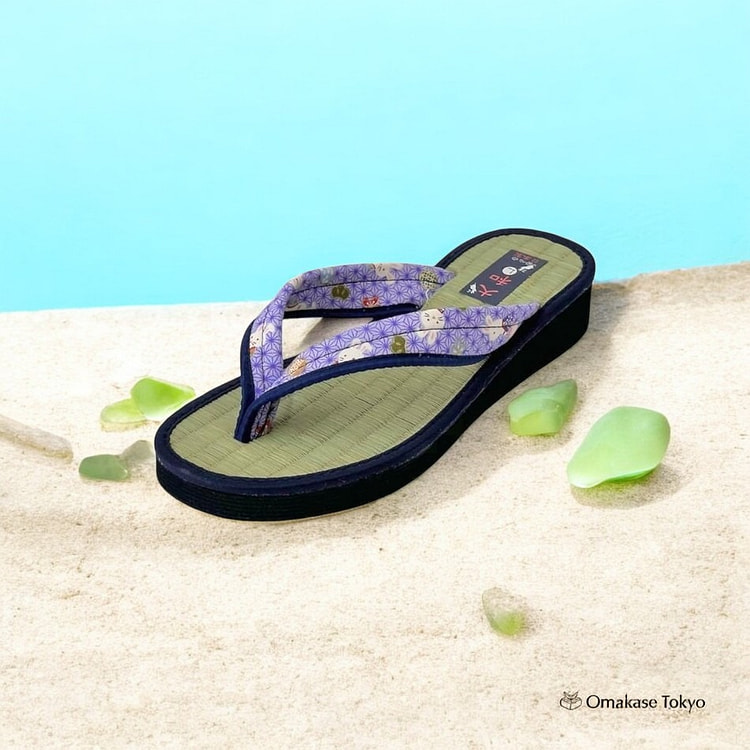 Daimyo Shokai Tatami Folding Sandals 3608 Purple-L 200 g